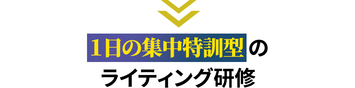 １日の集中特訓型のライティング研修